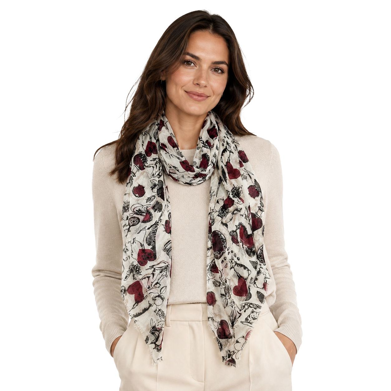 Hearts & Perfume Bottles Scarf