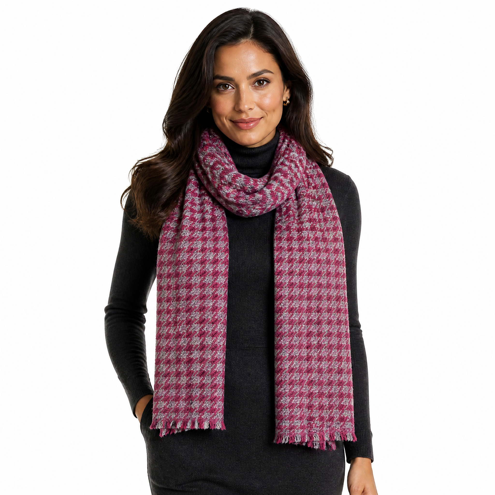 Cashmere Houndstooth Scarf