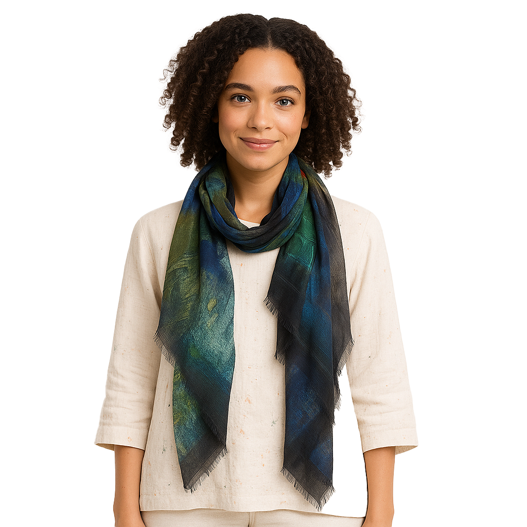 Lilies Scarf (Water Garden)