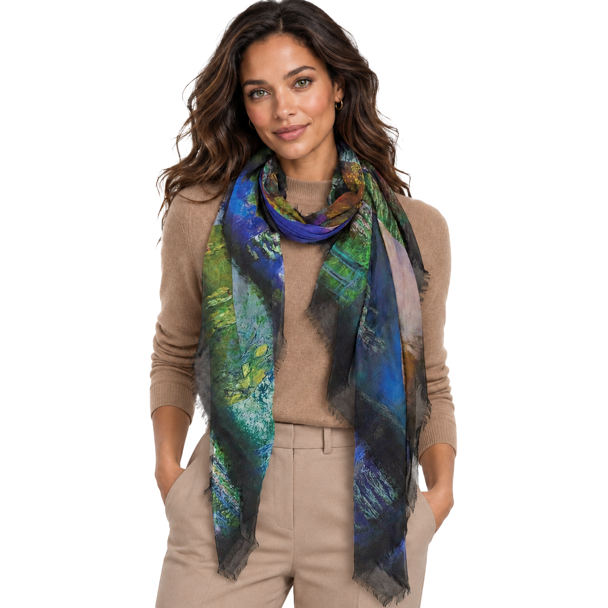 Lilies Scarf (Water Garden)