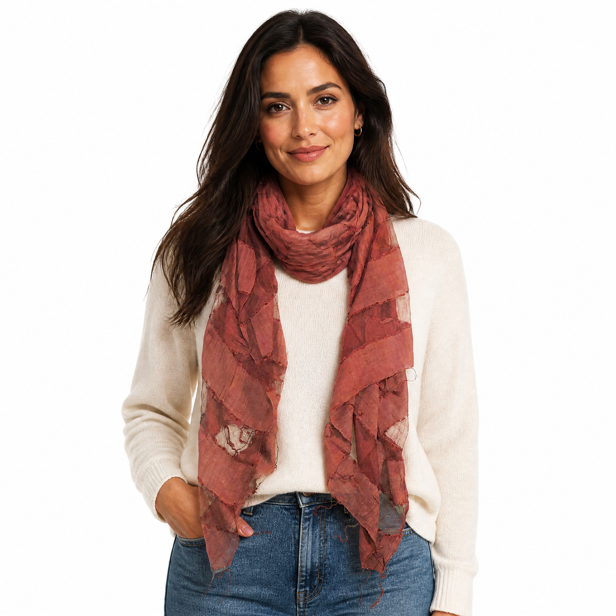 Hand Woven Silk Blended Scarf