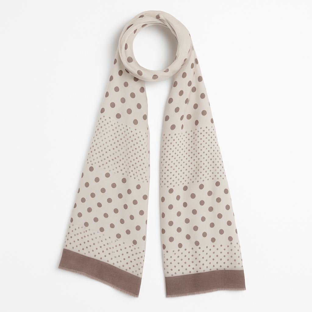 Grey Polka Dot Scarf