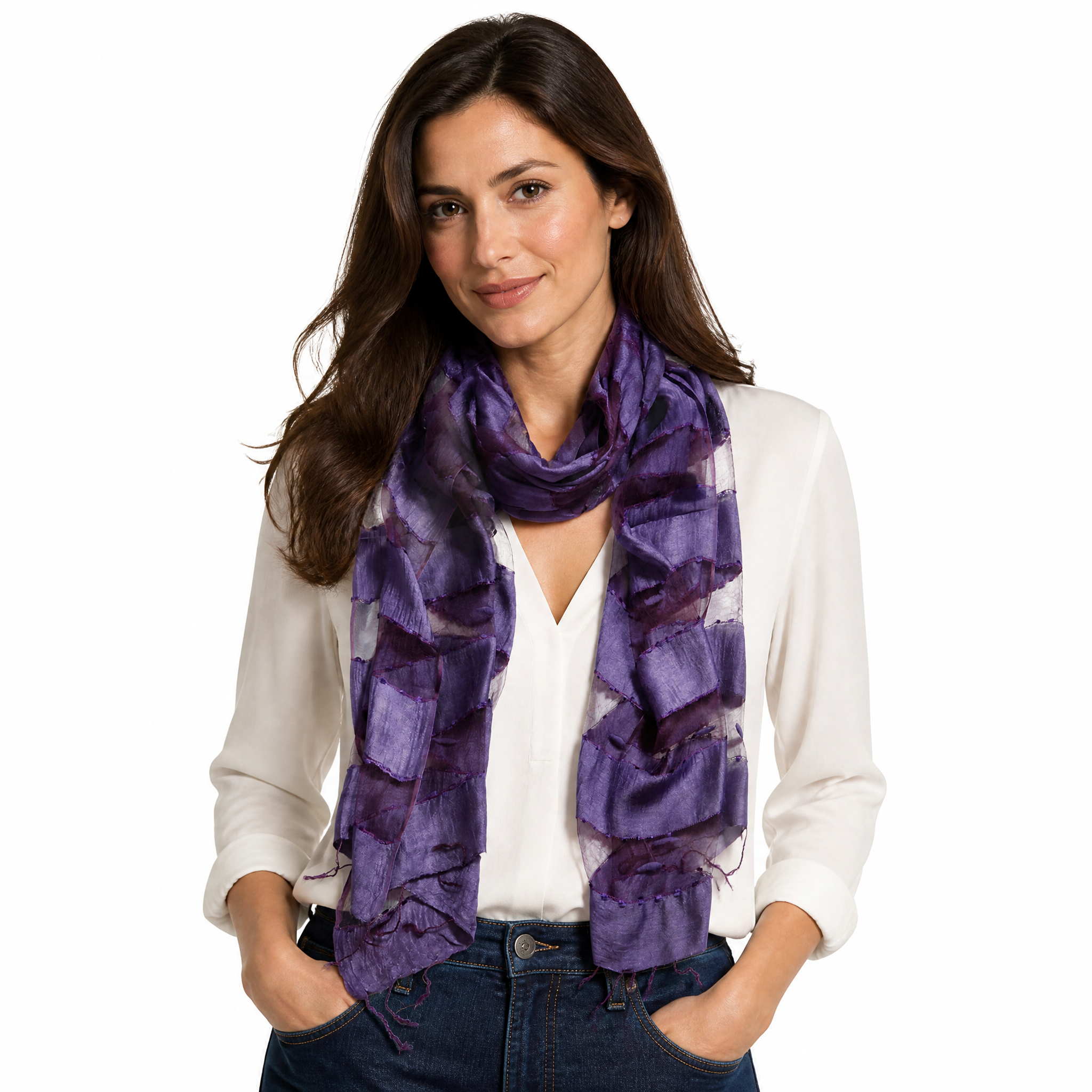 Hand Woven Silk Blended Scarf