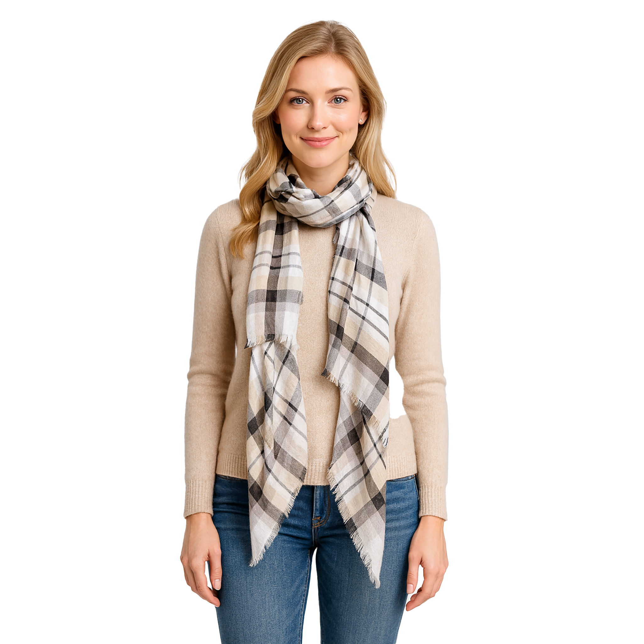 Modern Scottish Plaid Scarves (Contemporary)