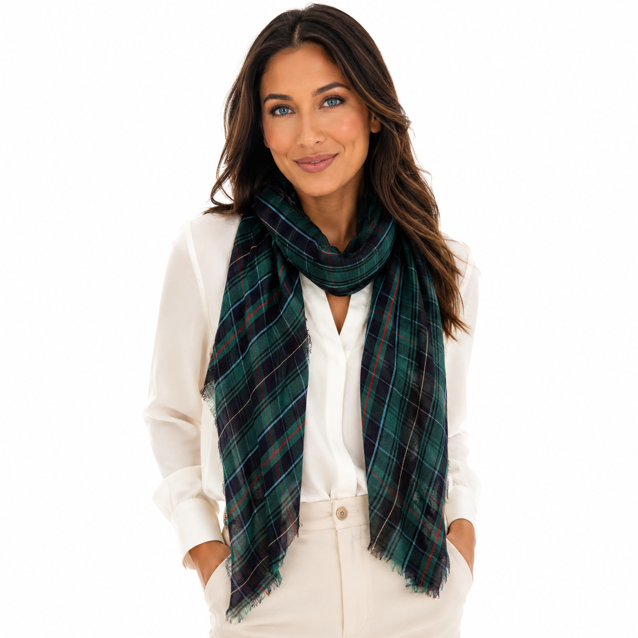 Modern Scottish Plaid Scarves (Contemporary)
