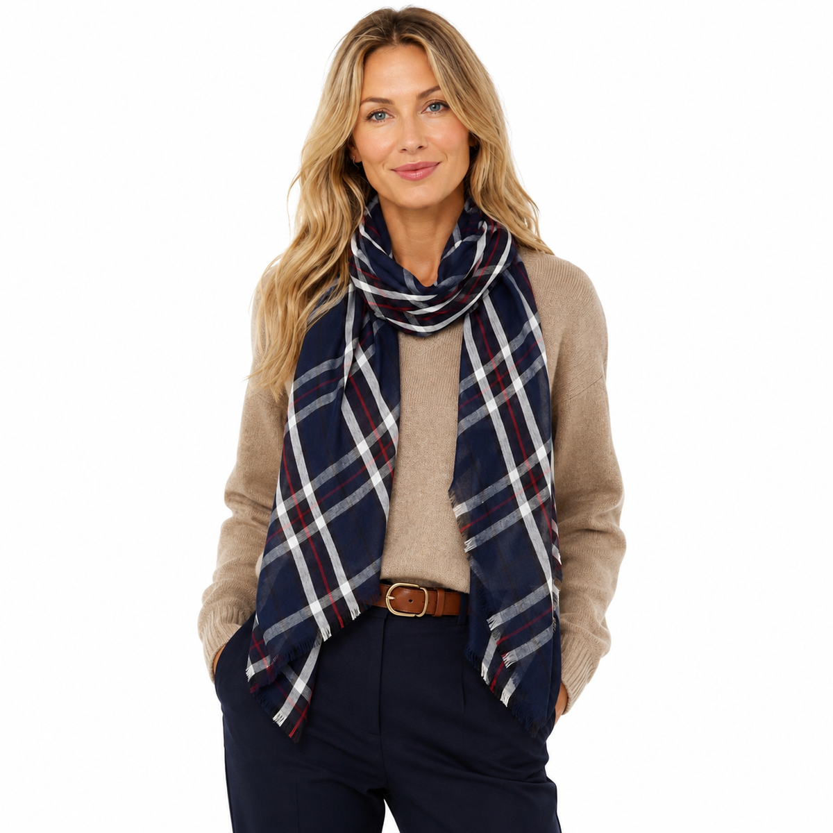 Modern Scottish Plaid Scarves (Contemporary)