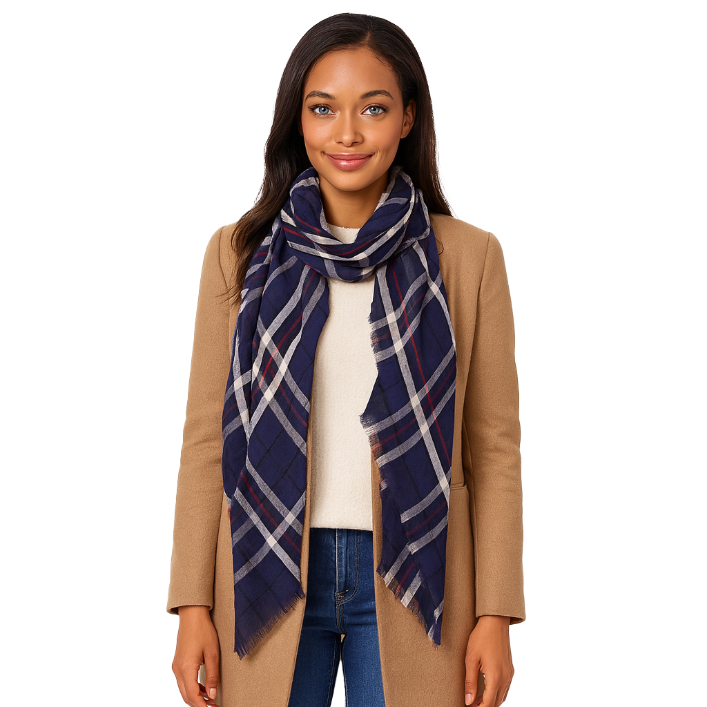 Modern Scottish Plaid Scarves (Contemporary)