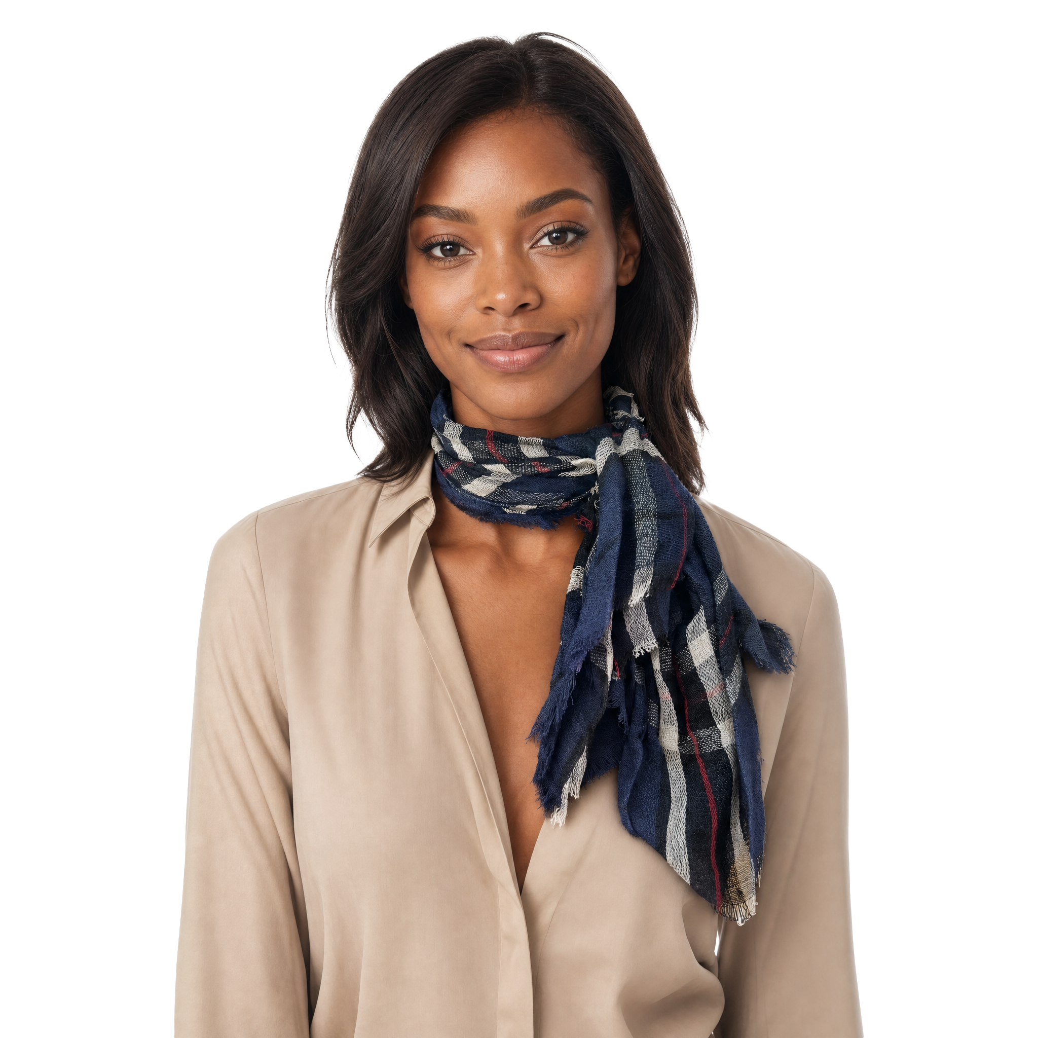 Scottish Plaid Neckerchief - Navy