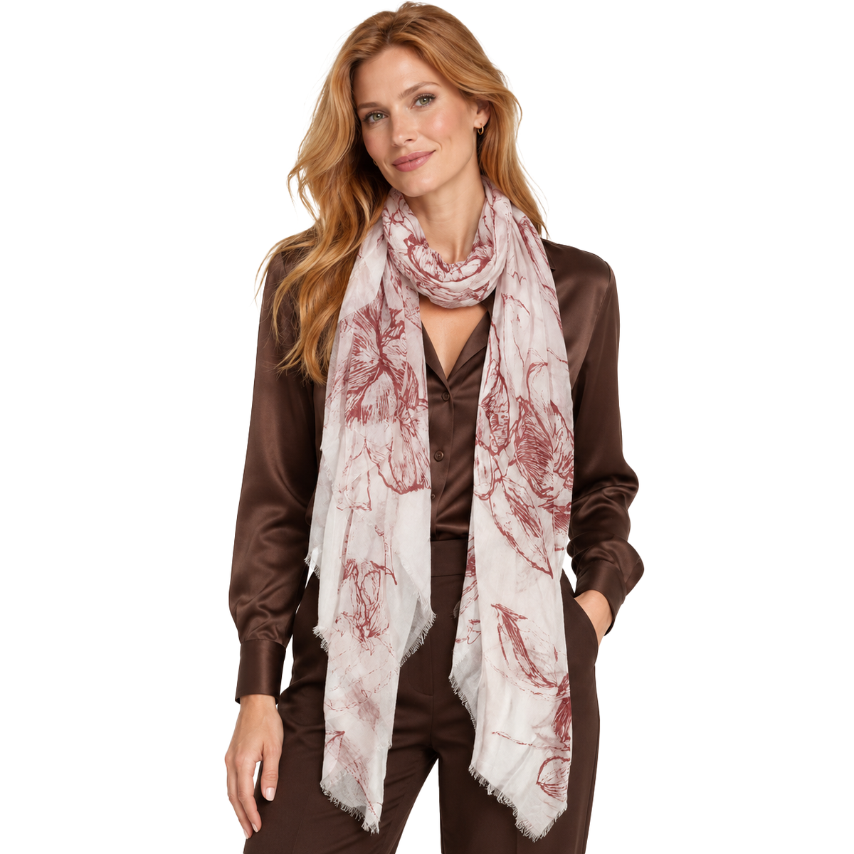 Floral Sketch Scarf
