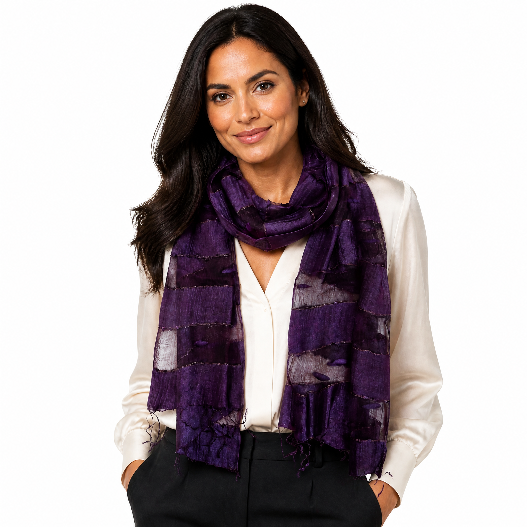 Hand Woven Silk Blended Scarf