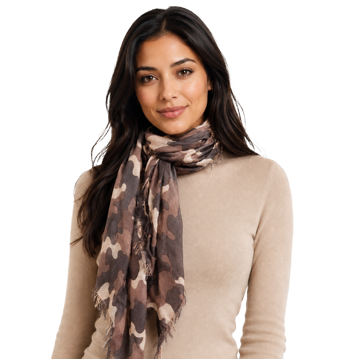 Cashmere Blend Camo Neckerchief