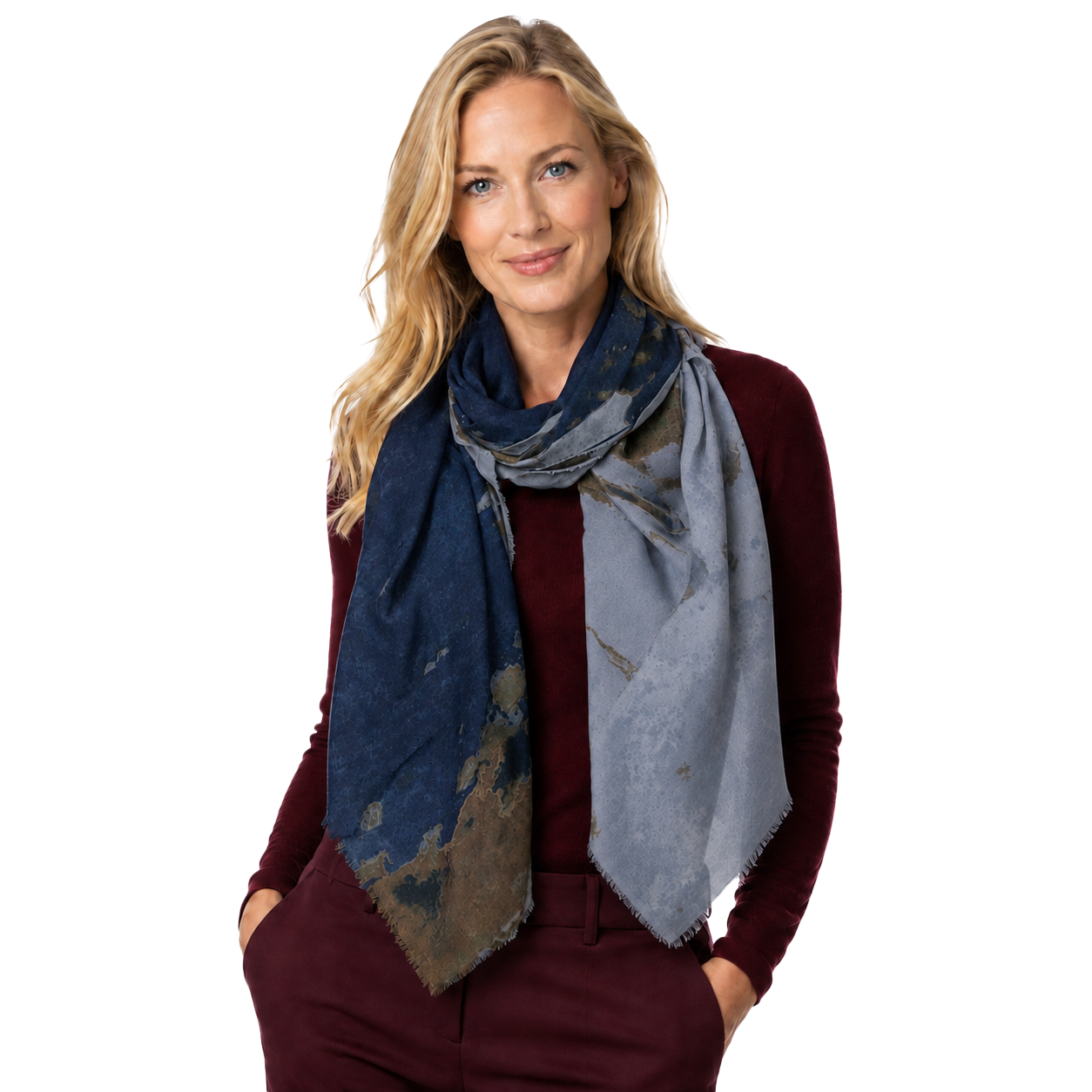 Cashmere Blend Watercolor Scarf