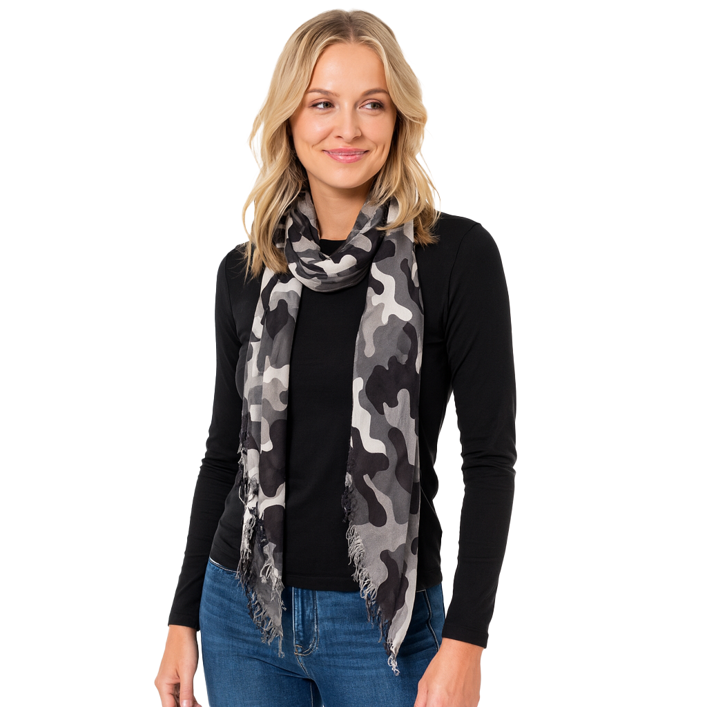 Cashmere Blend Camo Scarf