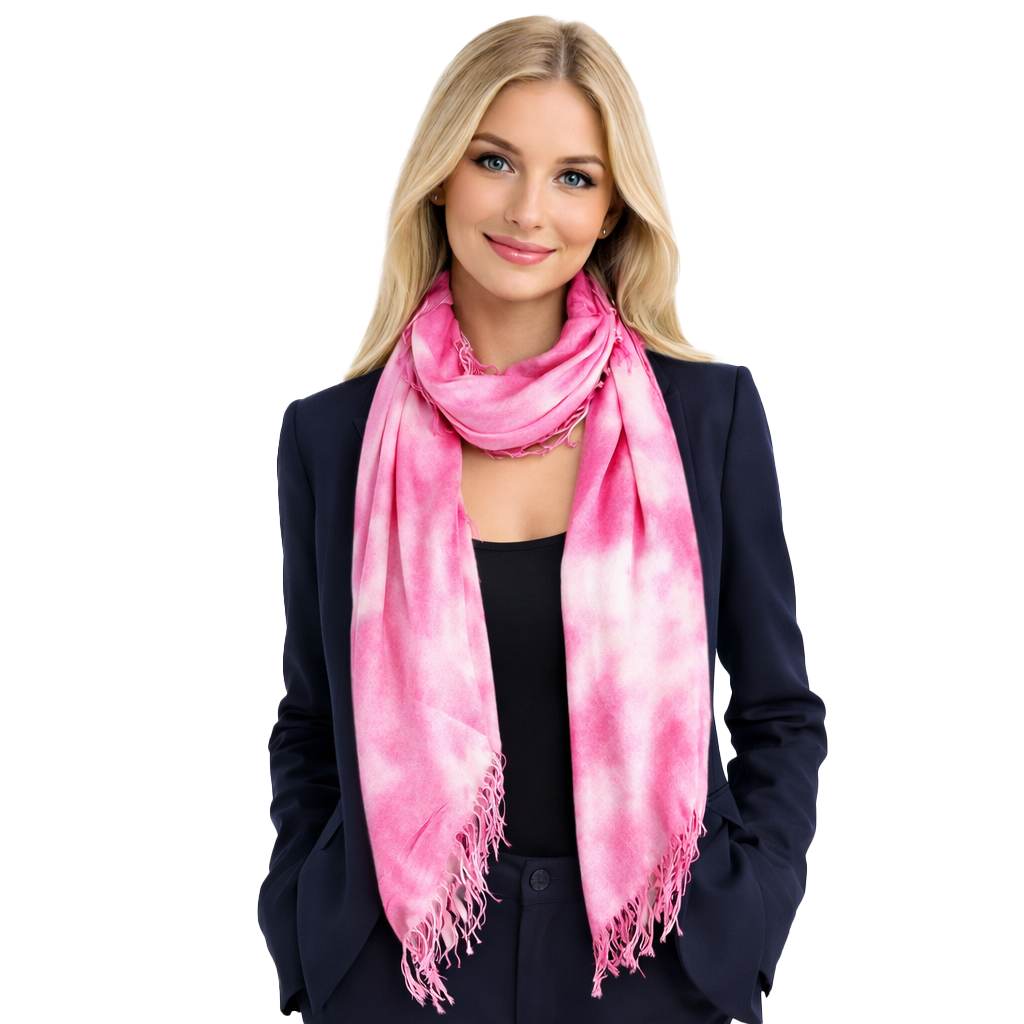 Cashmere Blend Cloud Tie Dye Scarf