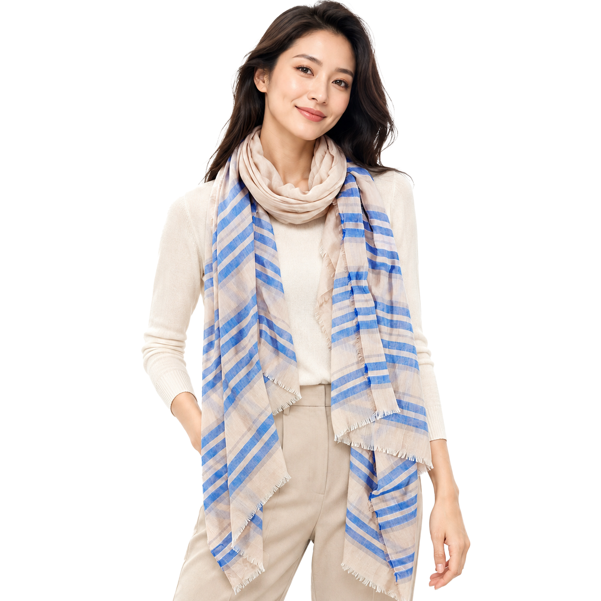 Turkish Cotton Stripe Scarf