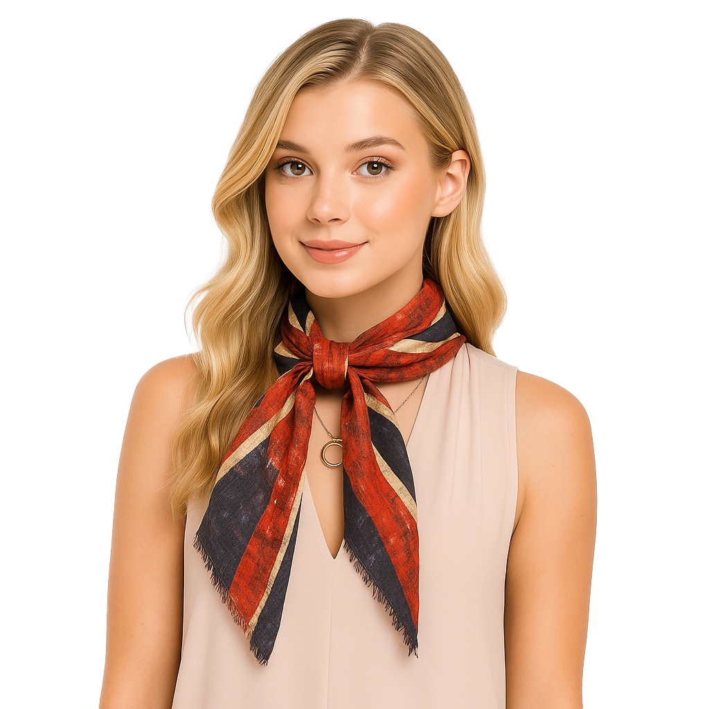 Union Jack Neckerchief – Crimson/Black