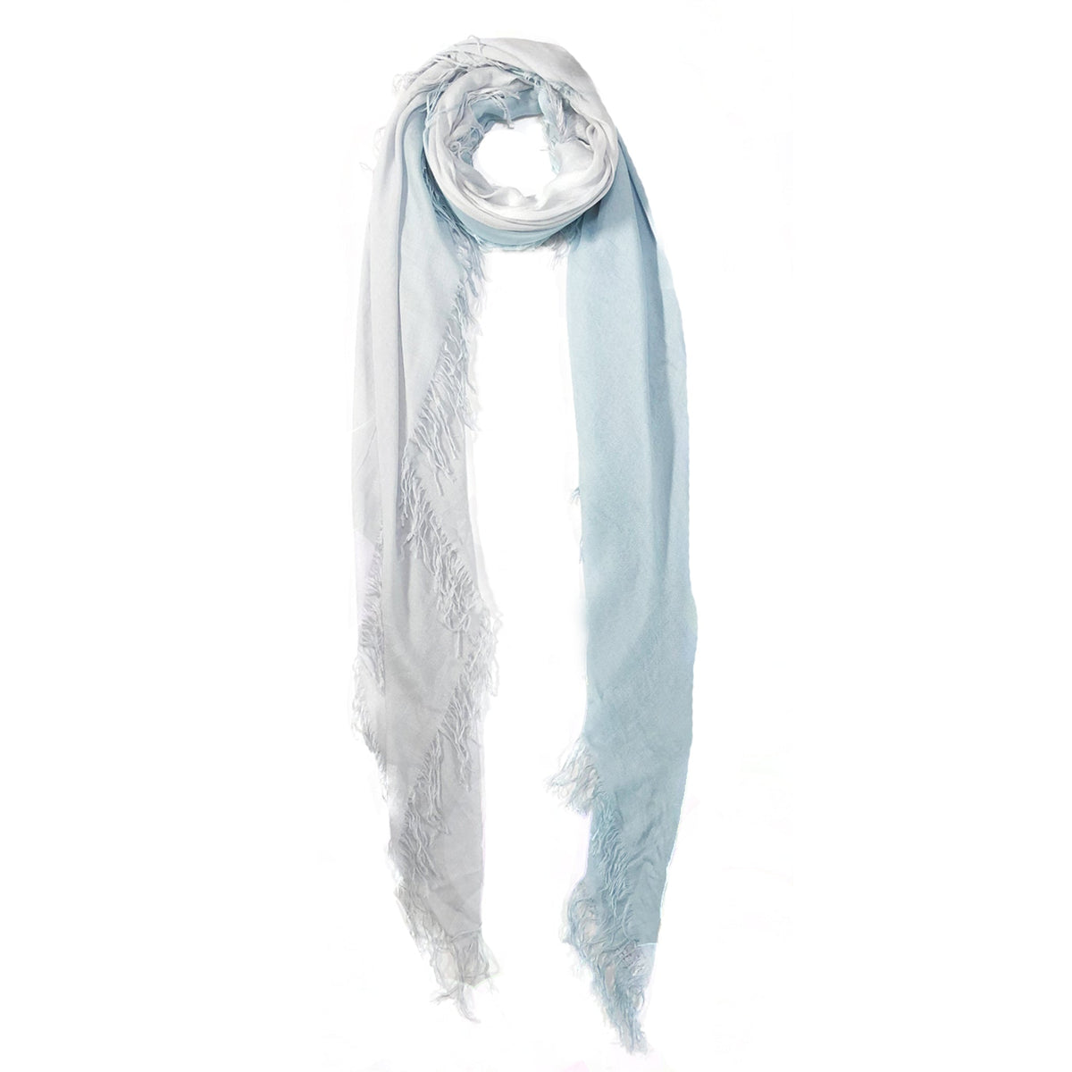 Cashmere Blend Faded Scarves — Blue Pacific — view 4