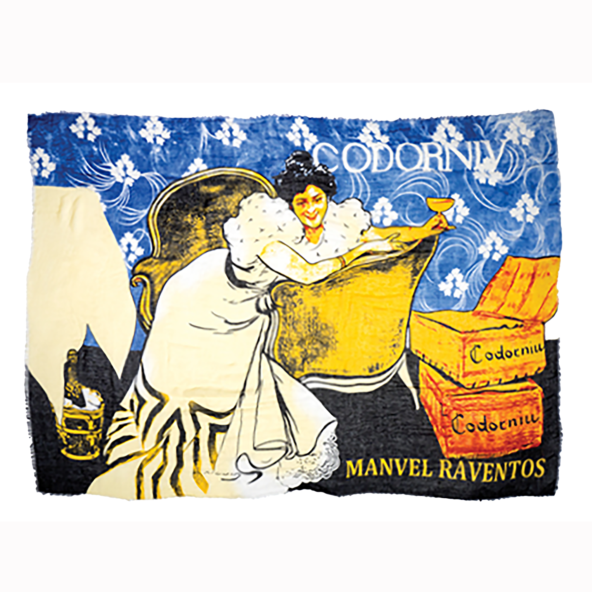 Blue Pacific Cava Belle Scarf in Cloud, shown flatlay (image 2).