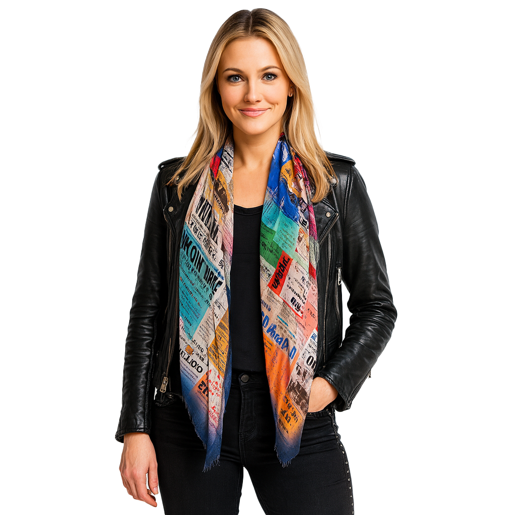 Vintage Concert Posters Scarf